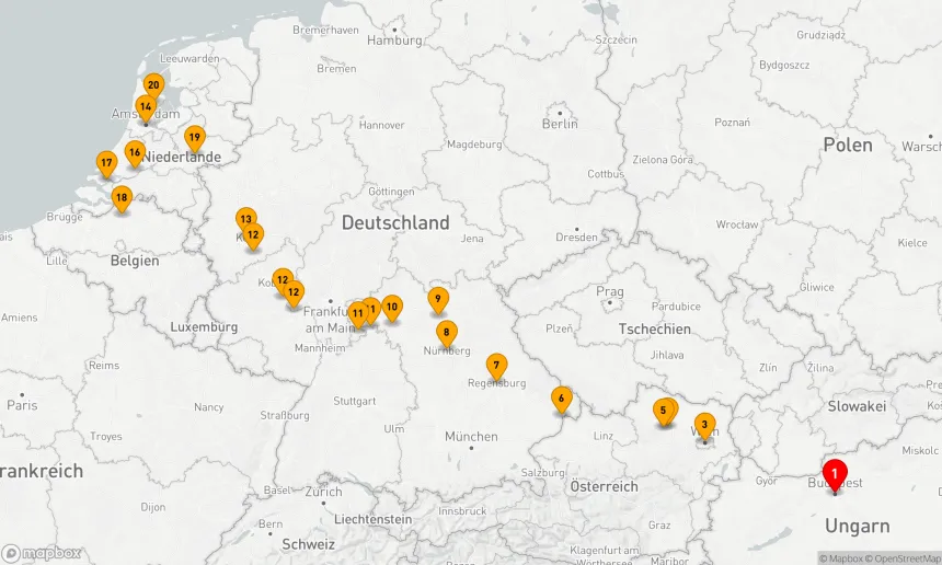 Route 21 Nächte - Windmühlen, Tulpen und belgische Köstlichkeiten mit Jewels of Europe