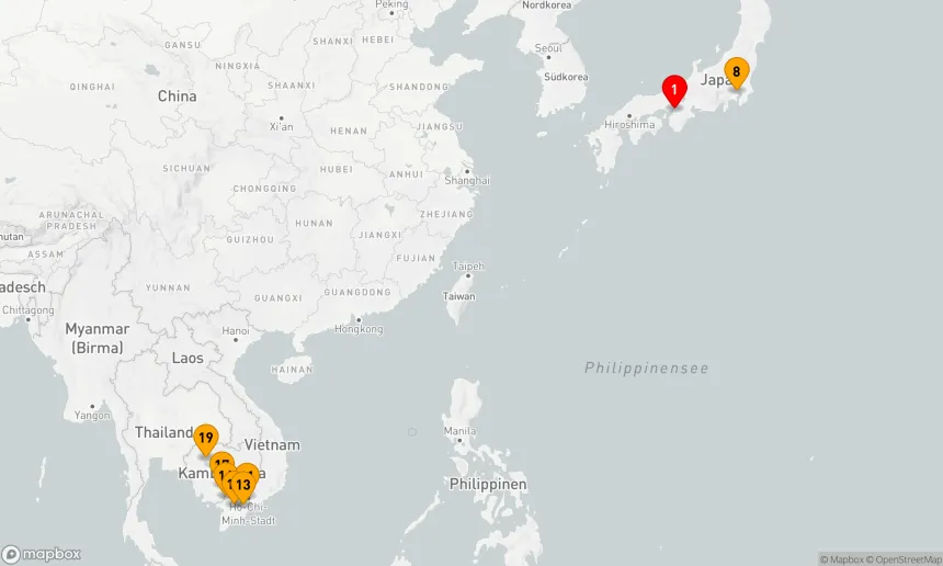 Route 21 Nächte - Wunder von Japan, Vietnam und Kambodscha
