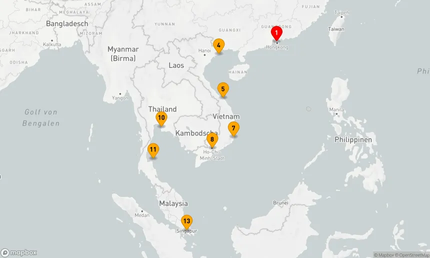 Route 12 Nächte - Zauberhafte Entdeckungen Asiens