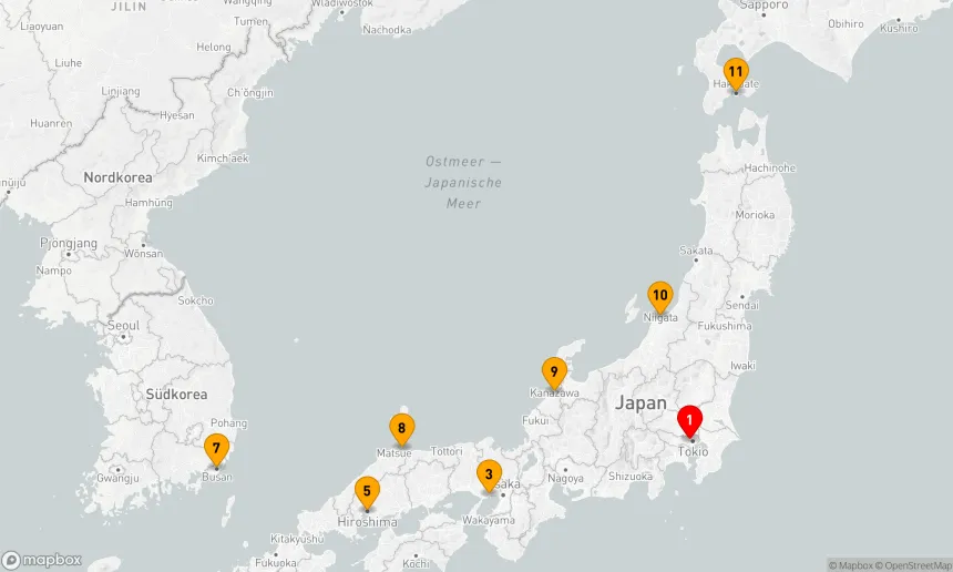 Route 12 Nächte - Zauberhafte Entdeckungen Japans und Koreas