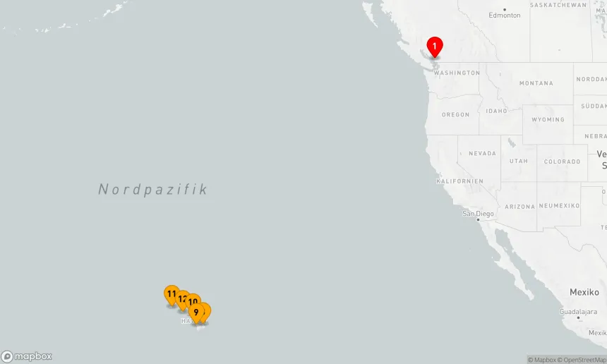 Route 11 Nächte - Zauberhafte Entdeckungsreise von der Küste Kanadas bis zu den Paradiesen Hawaiis