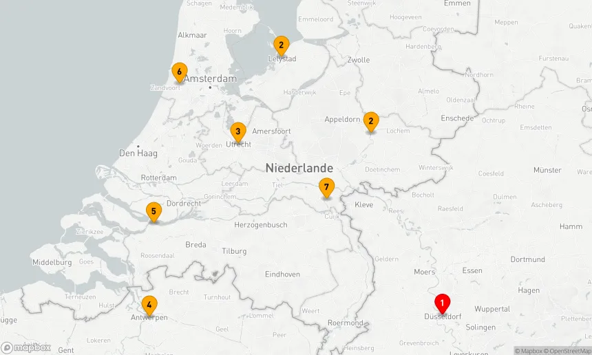 Route 7 Nächte - Zauberhaftes Holland und Flandern Erlebnis