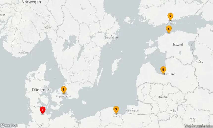Route 10 Nächte - Zeitlose Ostsee,  hyggeliges Kopenhagen