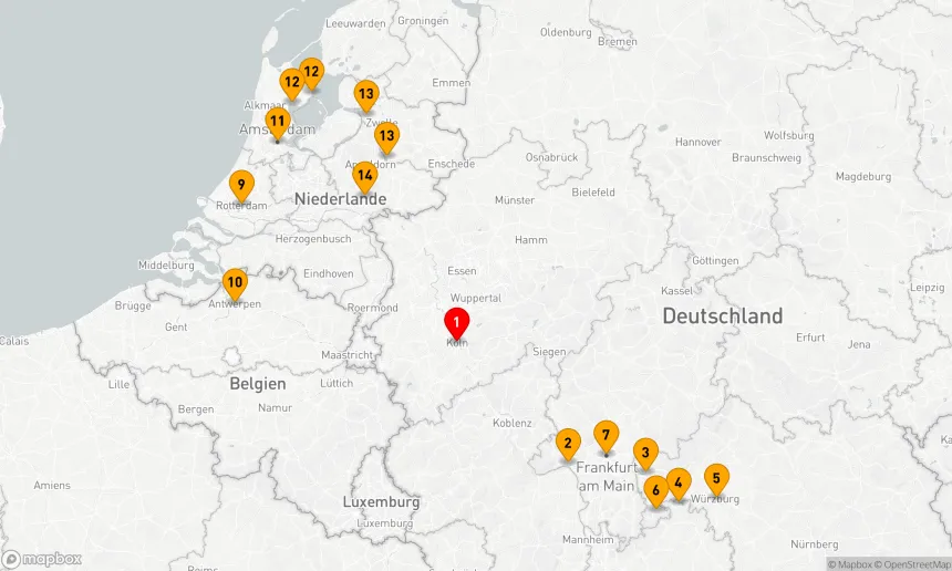 Route 14 Nächte - Zwischen Main, Rhein & Nordsee