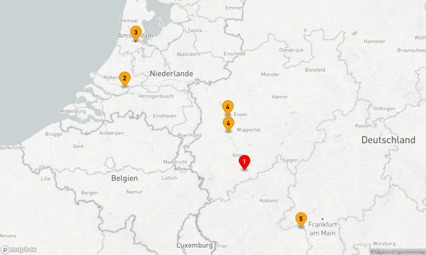 Route 4 Nächte - Zwischen Rheinromantik und Grachten